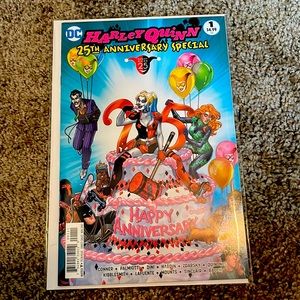 25th anniversary special cover- Harley Quinn comic book